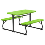 Kids Folding Picnic Table with Benches (2 Colors)