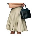 Cotton Bleated Bubble Hem Skirt