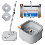 Heavy Duty Microfiber Spin Mop And Bucket Set With 2 Pads