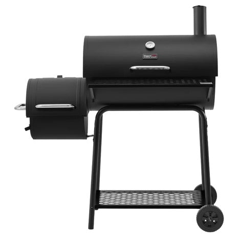 28" Royal Gourmet Barrel Charcoal Grill W/ Smoker And Front Table