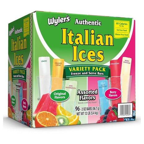 96 Wyler's Authentic Italian Ice Freezer Bars