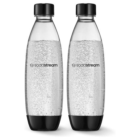2 SodaStream 1L Dishwasher Safe Slim Bottles