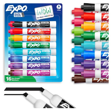 16-Count Expo Low Odor Dry Erase Markers