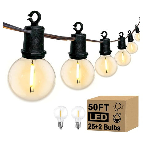 50FT Shatterproof & Waterproof Outdoor String Lights