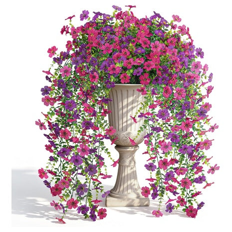 4-Piece 29.5" Der Rose Artificial Cascading Bloom Hanging Flowers