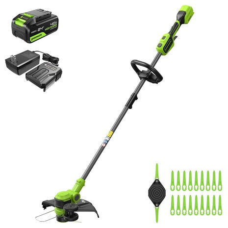 Greenworks 24V 13 in String Trimmer with Battery & Charger