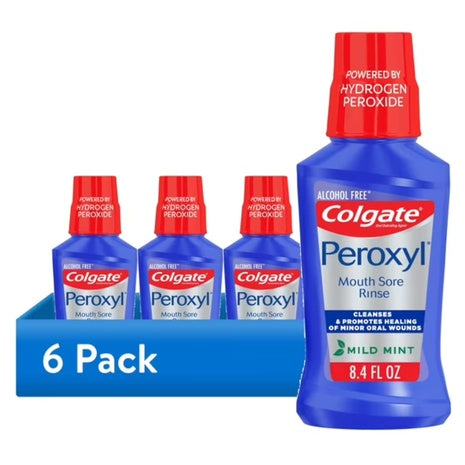 6-Pack 8.4 Fl oz Colgate Mild Mint Peroxyl Alcohol Free Mouthwash