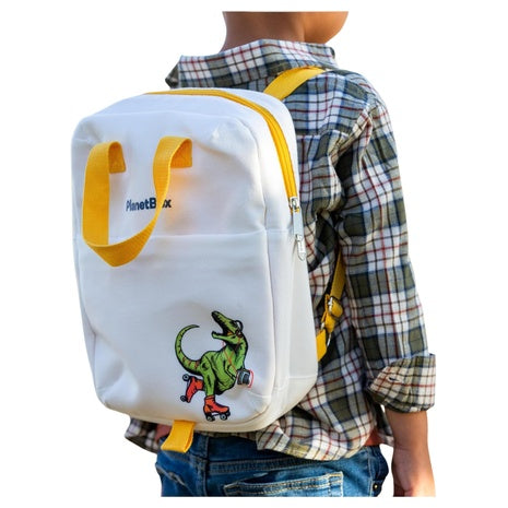 Kids 2-in-1 Rockin Dino Edition Convertible Backpack Lunch Tote
