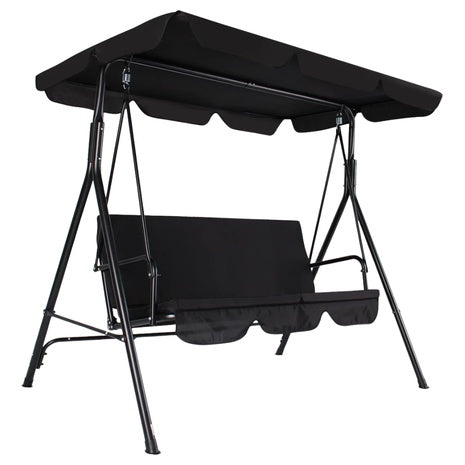 Arlmont & Co. 3-Person Porch Swing With Adjustable Canopy