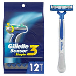 12-Count Gillette Sensor3 Simple Men's Disposable Razors