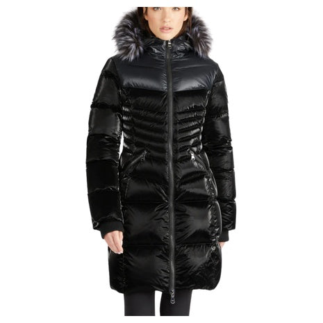 Pajar Women's Faye Quilted Puffer With Fixed Hood & Faux Fur Trim