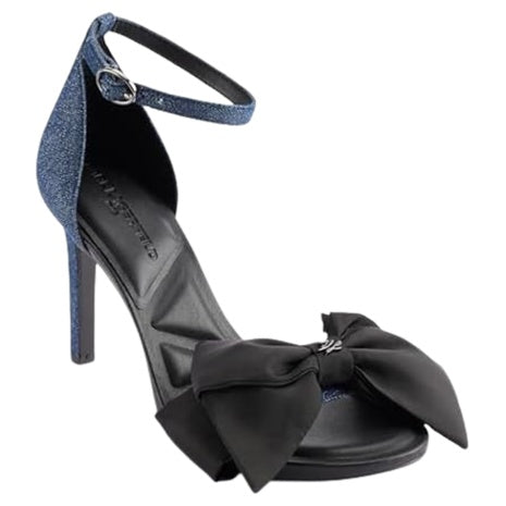 Women's Kenz Bow Evening Ankle Strap Heeled Sandals