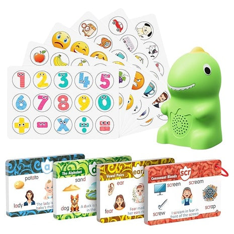 Interactive Dinosaur Talking Pen with Phonics Flash Cards