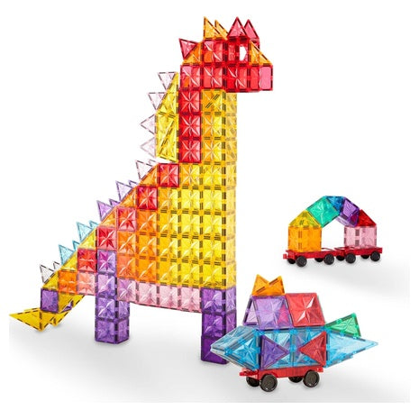121-Piece Magnetic Tiles Building Blocks