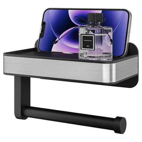 Toilet Paper Holder with Shelf