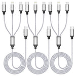 3 Pack 3-in-1 Multi Charging Cables