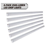 6-Pack Hyper Tough 4ft LED Shop Lights (2500 Lumens)