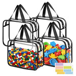 4 Or 6 Clear PVC Toy Storage Bags