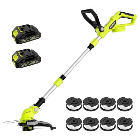 20V Electric Cordless Weed Wacker With 2 X 2.0Ah Battery Powered