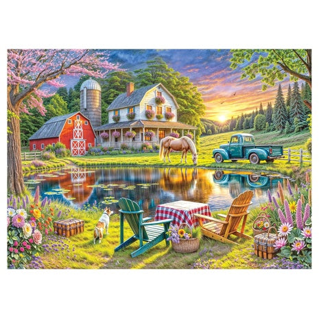 1,000-Piece Country Farm Jigsaw Puzzle