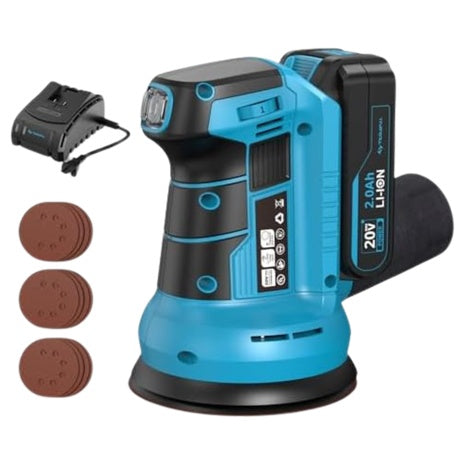 Tilswall 20V 5" Electric Palm Hand Cordless Orbital Sander