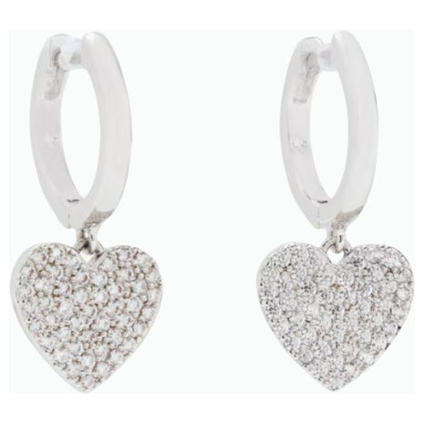 Kate Spade Yours Truly Pave Heart Drop Earrings (2 Colors)