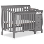 Dream On Me Jayden 4‑in‑1 Mini Convertible Baby Crib & Changer with Storage