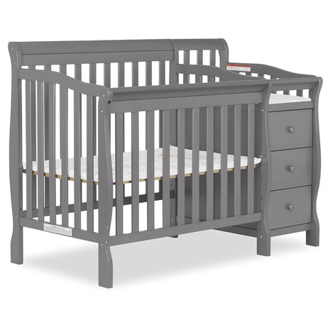 Dream On Me Jayden 4‑in‑1 Mini Convertible Baby Crib & Changer with Storage
