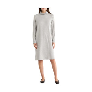 Drapey Turtleneck Long Sleeve Dress