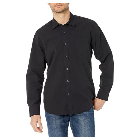 Men's Regular-Fit Long-Sleeve Casual Poplin Shirt