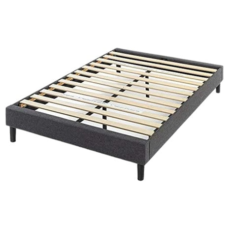 ZINUS Curtis 13" Upholstered Platform Bed Frame (Queen, Gray)
