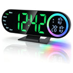 16-Color Digital Alarm Clock with Night Light & Dual Alarms