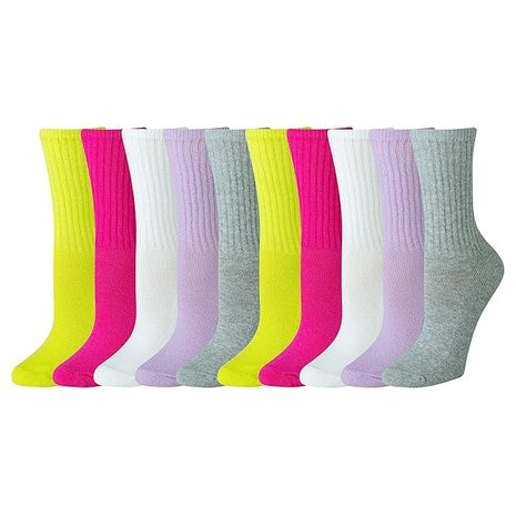10 Pairs Amazon Essentials Women's Cotton Crew Socks