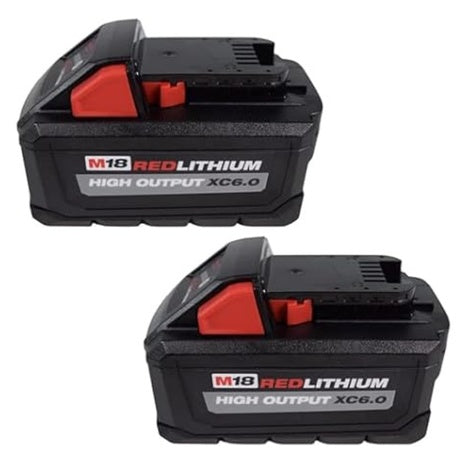 2-Pack Milwaukee M18 RedLithium High Output XC 6.0Ah Battery