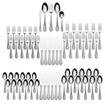 Mikasa Regent Bead 65-Piece 18/10 Stainless Steel Flatware Set (Service for 12)