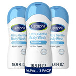 3 Pack of 16.9oz Cetaphil Ultra Gentle Refreshing Body Wash