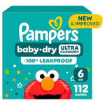 112 Size 6 Pampers Baby Dry Diapers