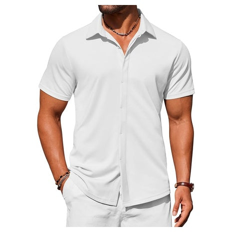 Men's Button Down Short Sleeve Shirts (4 Colors)