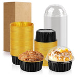 60-Pack Round Mini Aluminum Pans with Lids