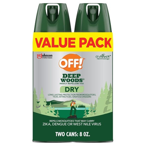 2-Pack OFF! Deep Woods Insect Repellent Spray (4oz)