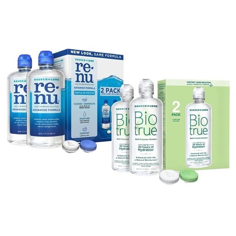 2-Pack Biotrue or Renu Contact Lens Solution