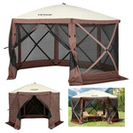 VEVOR 12' X 12' 6 Sided Pop-up Canopy Shelter Tent With Mesh Windows