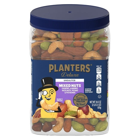 Planters Unsalted Premium Nuts (34.5oz)