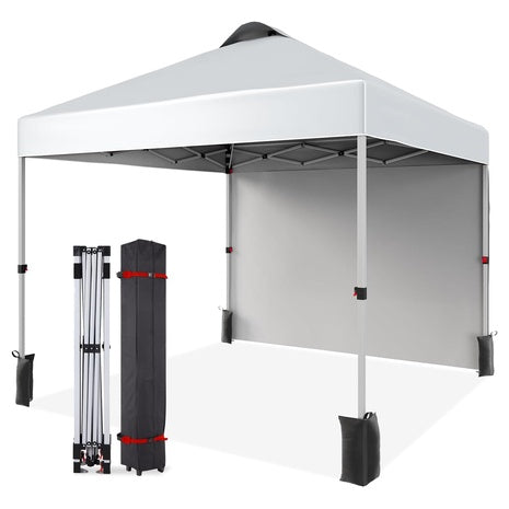 10×10 Pop Up Canopy with 1 Side Wall (2 Colors)