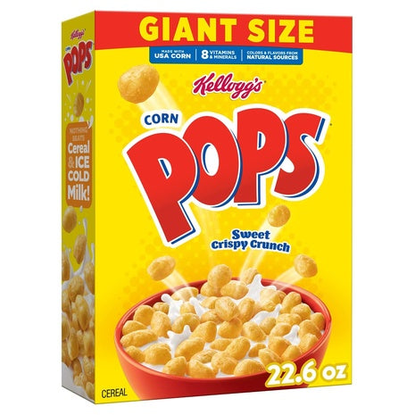 2 Giant Boxes Kellogg's Corn Pops Breakfast Cereal