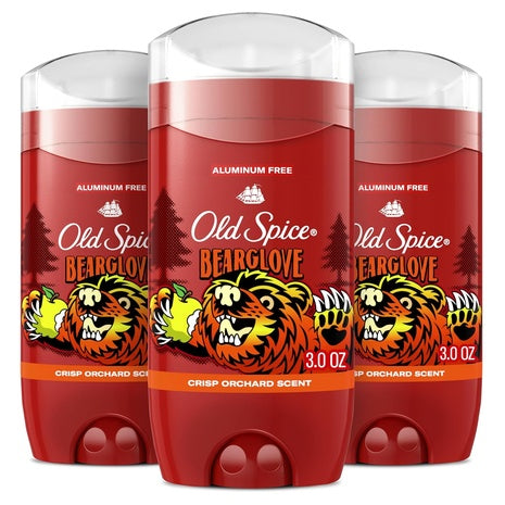 3-Pack Old Spice Men's Bearglove Aluminum Free Deodorant