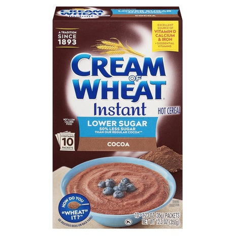 60 Cream of Wheat Lower Sugar Cocoa Instant Cereal Packets