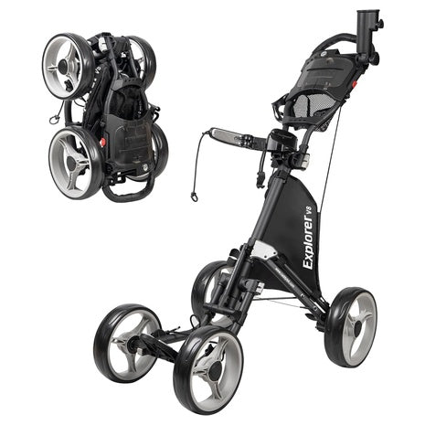 CaddyTek Explorer V8 SuperLite 4 Wheel Golf Push Cart