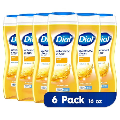 6-Pack Dial Advanced Clean Gold Body Wash