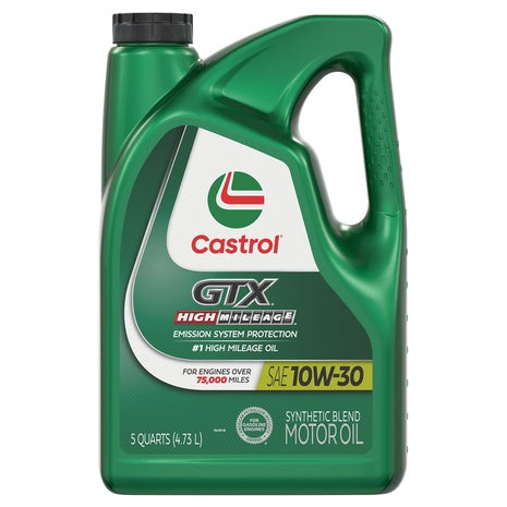 5-Qt Castrol GTX High Mileage 10W-30 Synthetic Blend Motor Oil